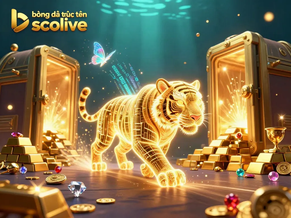 Engage with bóng đá trực tuyến socolive in an electrifying 3D digital casino scene filled with treasures.